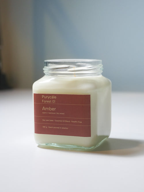 Amber Scented Natural Soy Candle | Forest Series No.01 – 140 gr