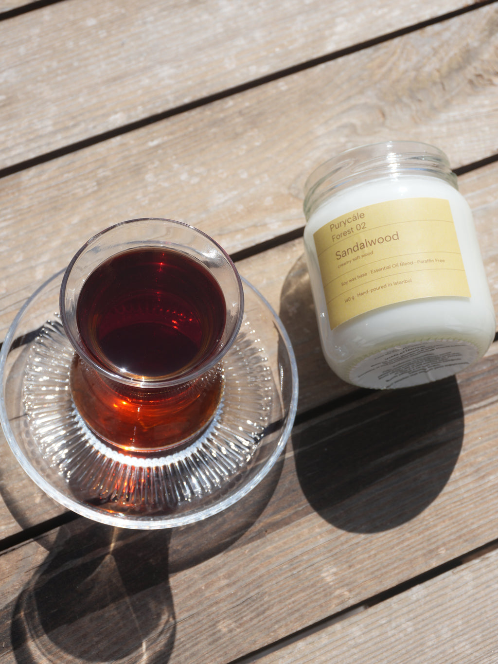 Sandal Ağacı Kokulu Doğal Soya Mum Orman Serisi No.02 – 140 gr