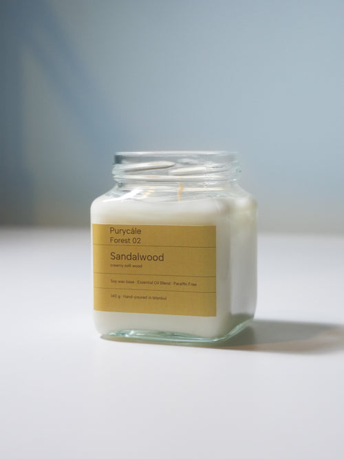 Sandalwood Scented Natural Soy Candle Forest Series No.02 – 140 gr